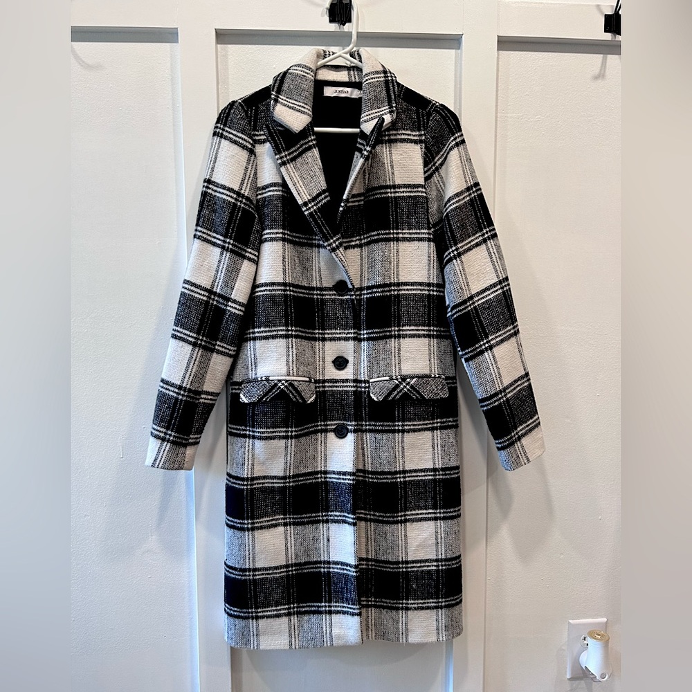 White and Black Dress Coat